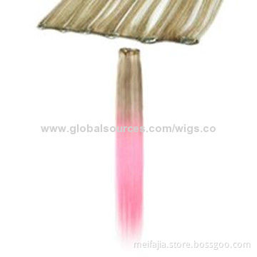 Offer Ombre natural 100% clip-in weaves extensions, silk straight human hair fiber, OEM colors